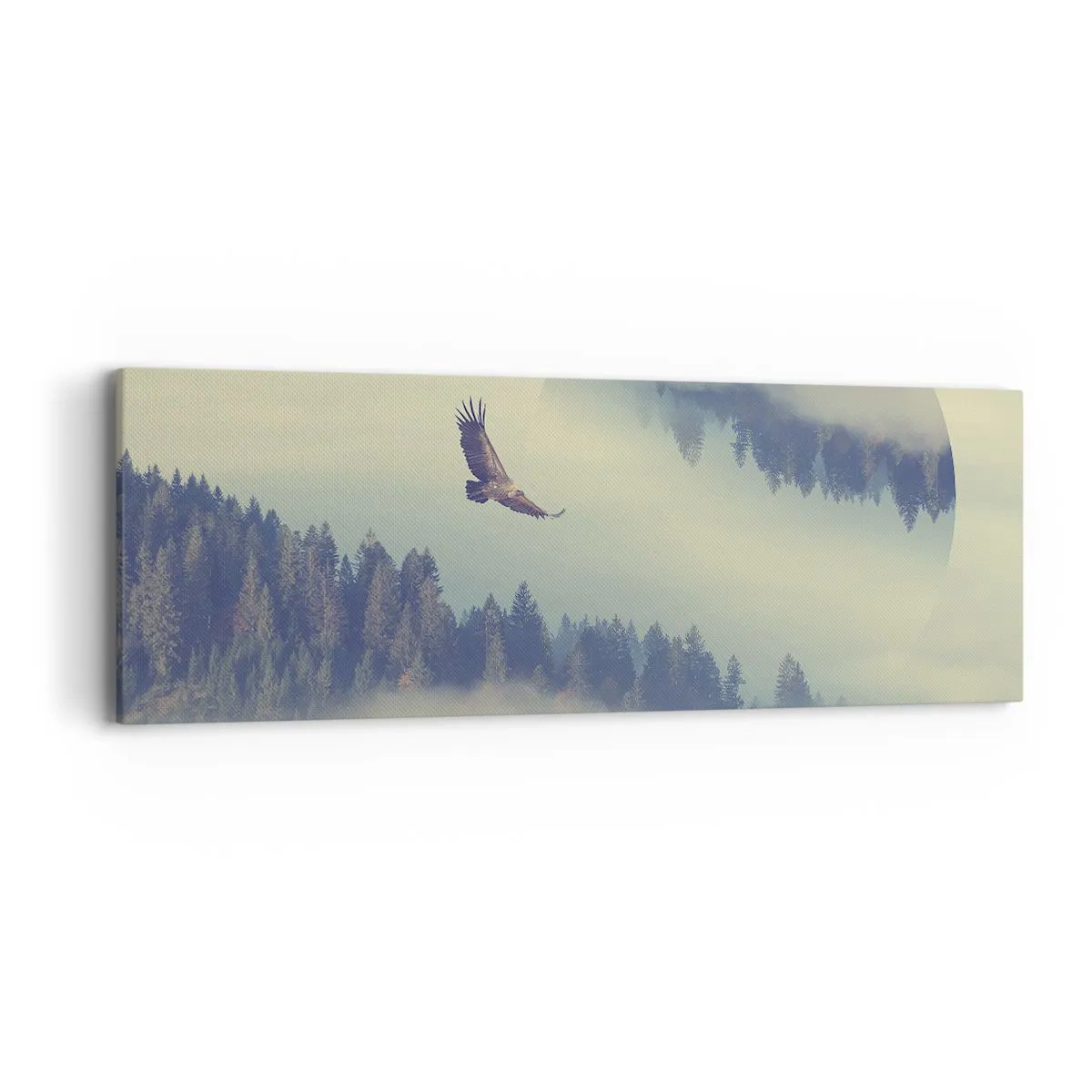 Canvas picture - Flying Eagle  - 90x30 cm