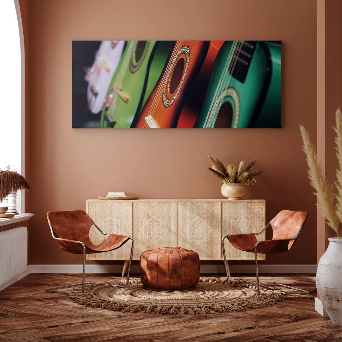Canvas picture - Guitar Has Many Shades - 140x50 cm