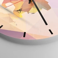 Clock face with lines