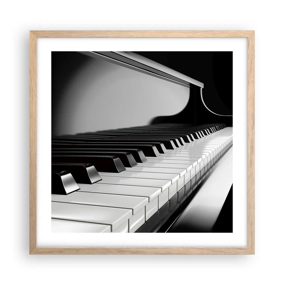 Poster in light oak frame - Harmony of Shapes and Colours - 50x50 cm