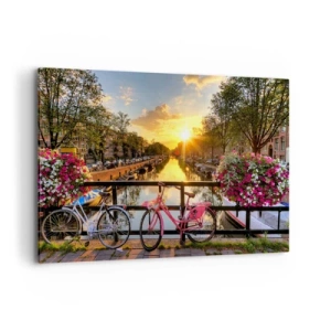 Canvas picture - Spring Morning in Amsterdam - 120x80 cm