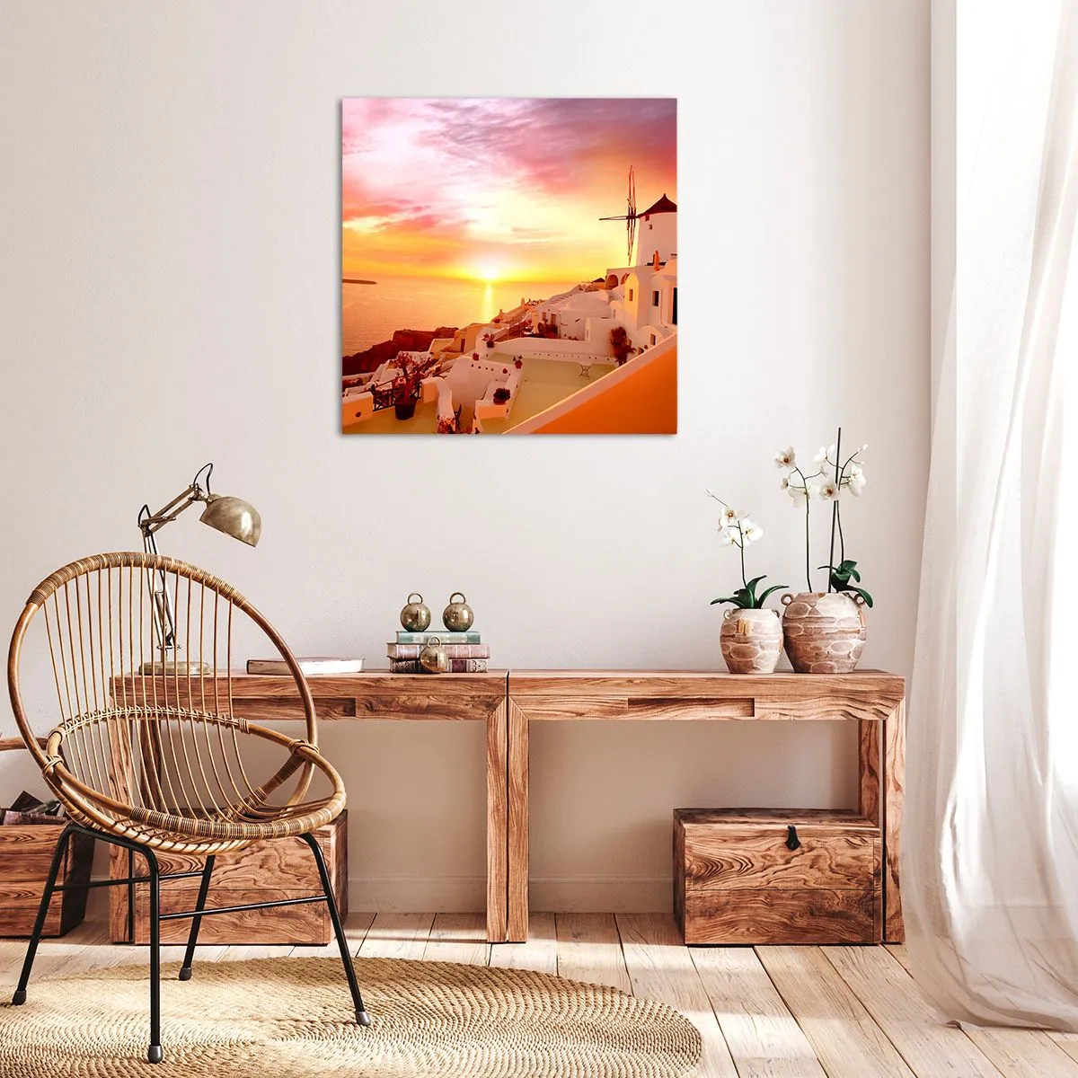 Canvas picture - Melting in White and Gold - 30x30 cm