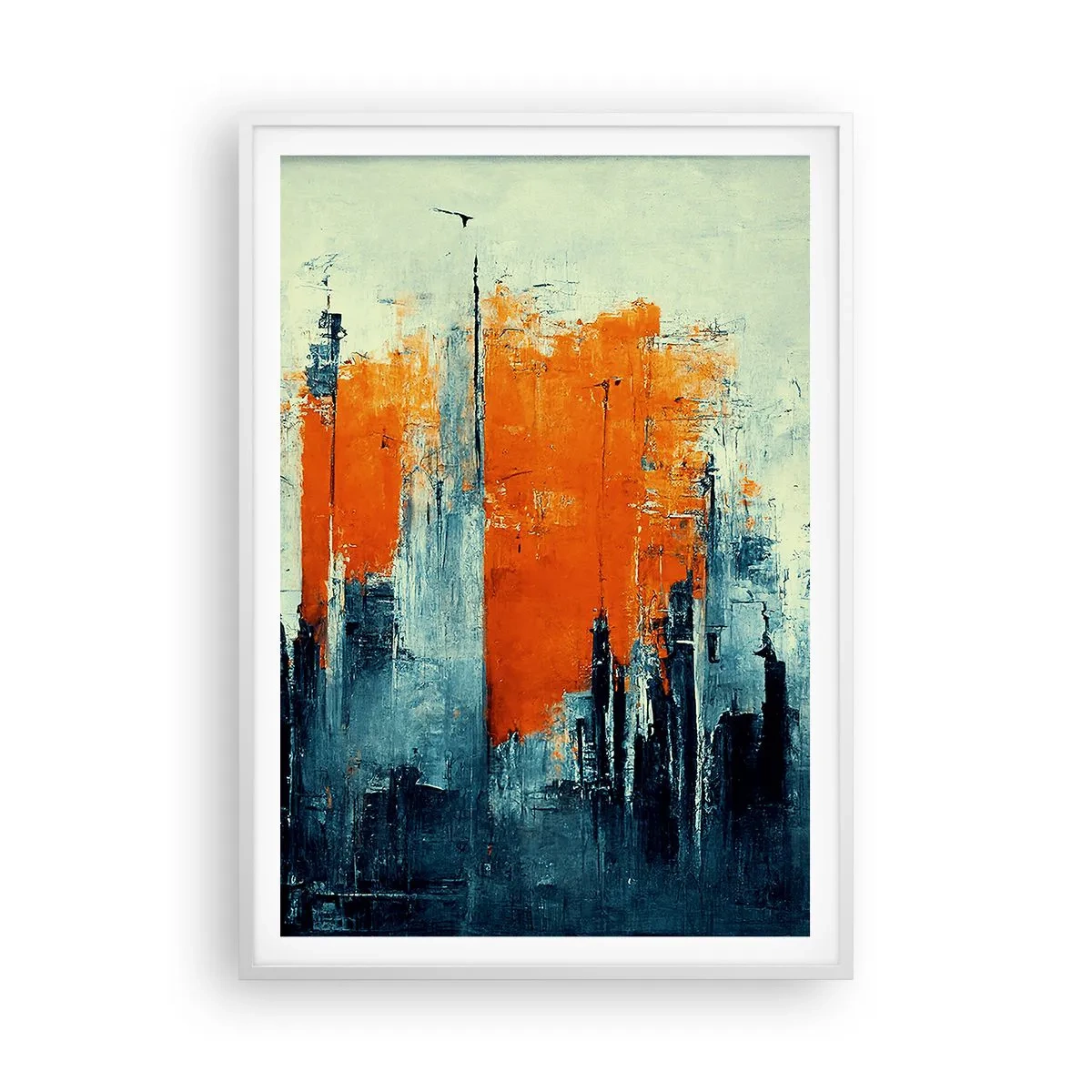 Poster in white frmae - Modern Landscape - 70x100 cm