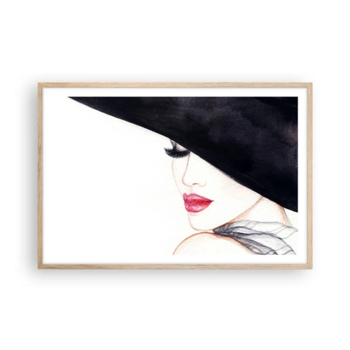 Poster in light oak frame - Elegance and Sensuality - 91x61 cm