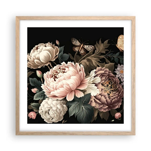 Poster in light oak frame - Baroque Style - 50x50 cm