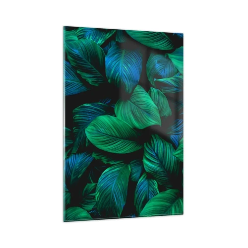 Glass picture - In a Green Crowd - 80x120 cm