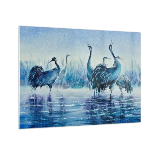 Glass picture - Morning Encounter - 70x50 cm