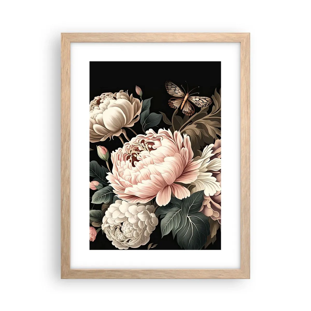 Poster in light oak frame - Baroque Style - 30x40 cm