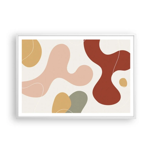 Poster in white frmae - Doodles - 100x70 cm