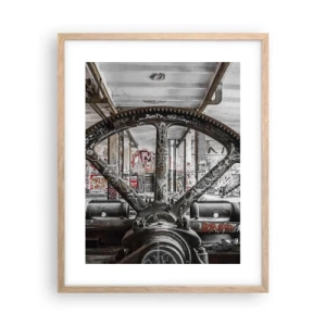 Poster in light oak frame - Secret Life of a Factory - 40x50 cm