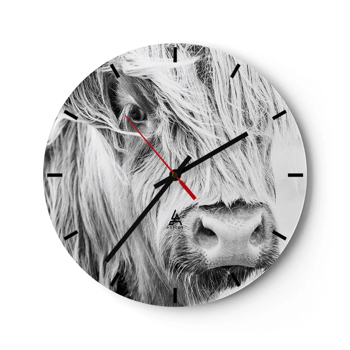 Wall clock - Clock on glass - Scottish Wilderness - 40x40 cm