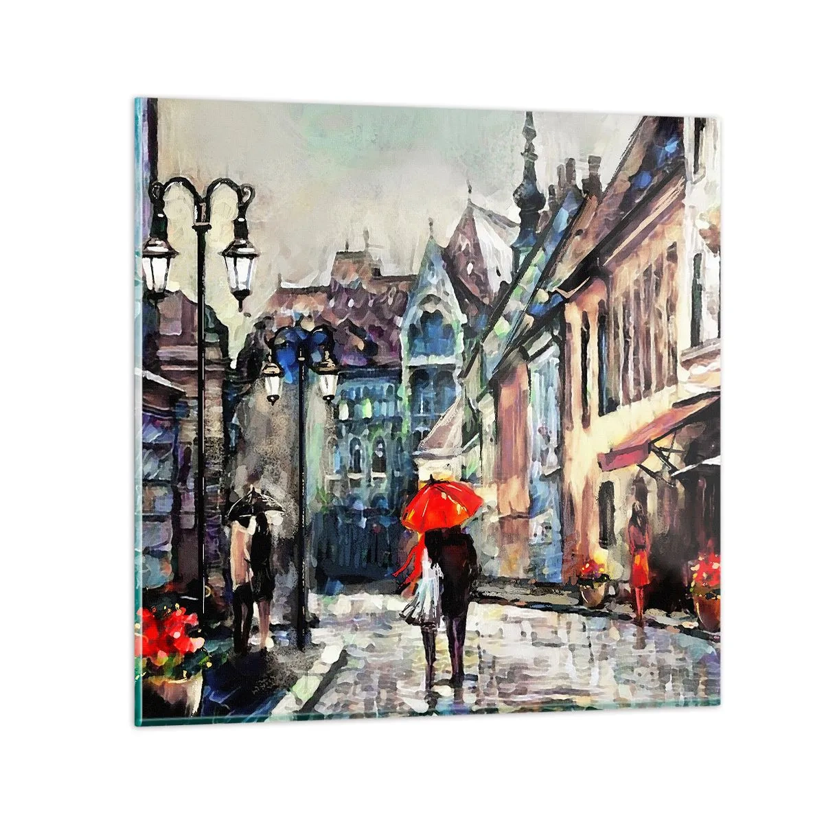 Glass picture - Rain for Two - 70x70 cm