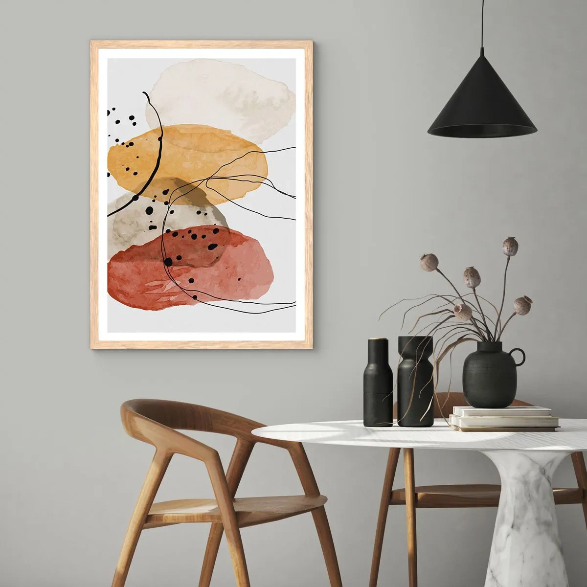 Poster in light oak frame - Like a Light Air - 50x70 cm