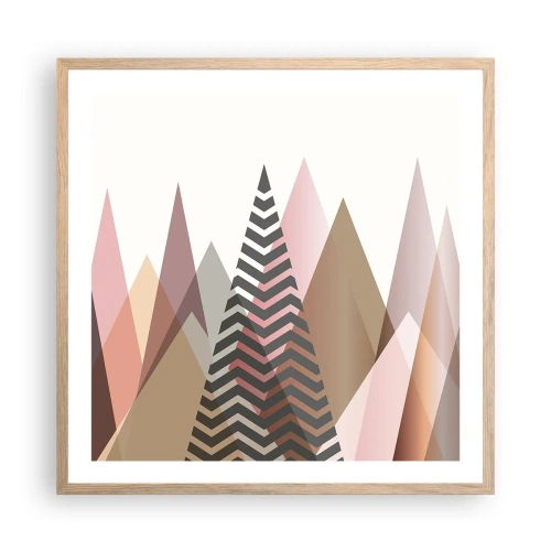 Poster in light oak frame - View of the Piramide - 60x60 cm