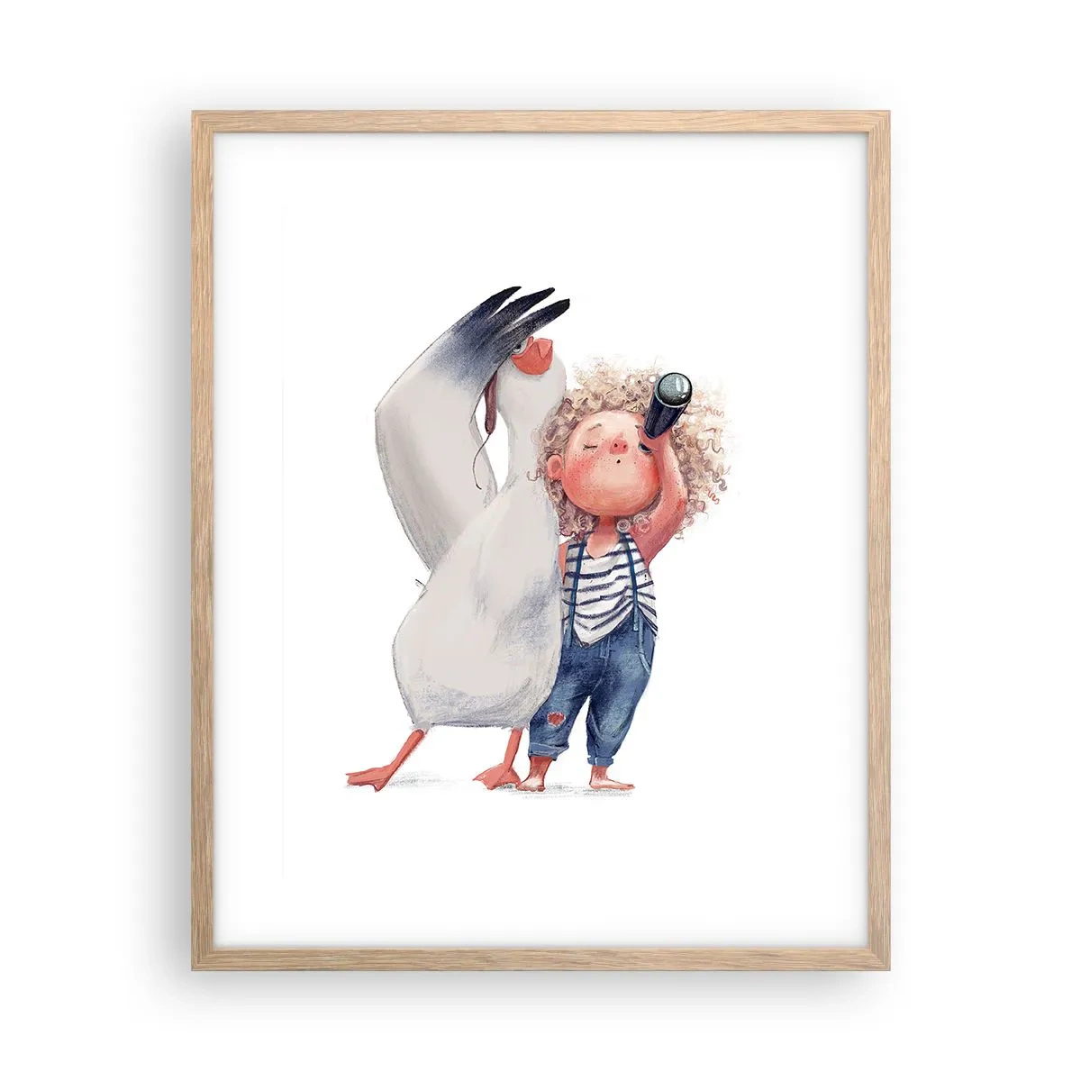 Poster in light oak frame - Plan of a Great Journey - 40x50 cm