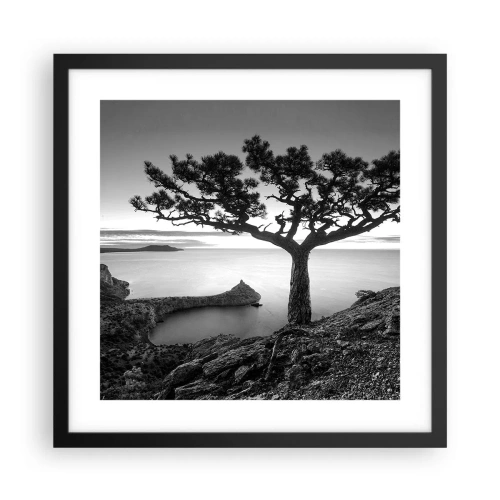 Poster in black frame - Quiet All Around - 40x40 cm