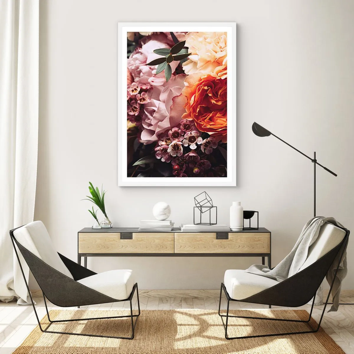 Poster in white frmae - Wrapped by Beauty - 70x100 cm