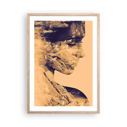 Poster in light oak frame - Naturally Beautiful - 50x70 cm