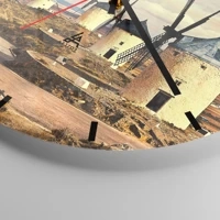 Clock face with lines