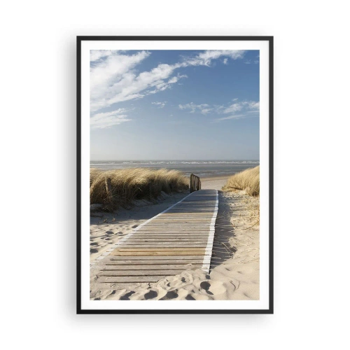 Poster in black frame - Behind a Dune, in the Hum of Trees - 70x100 cm