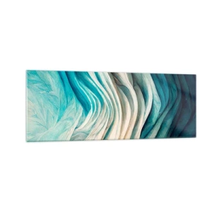 Glass picture - Blue Insatiability - 140x50 cm