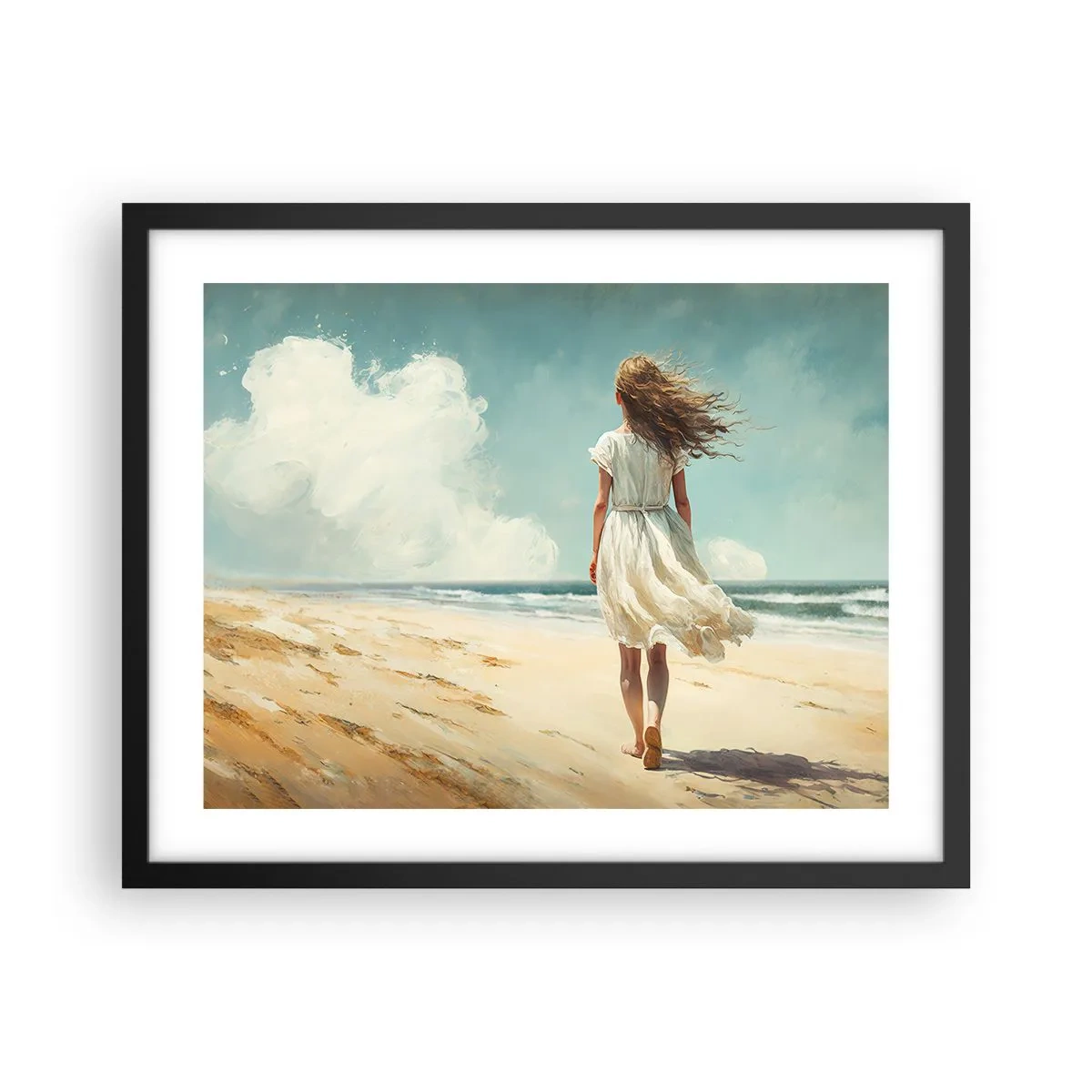 Poster in black frame - Meeting the Sun aand the Wind - 50x40 cm