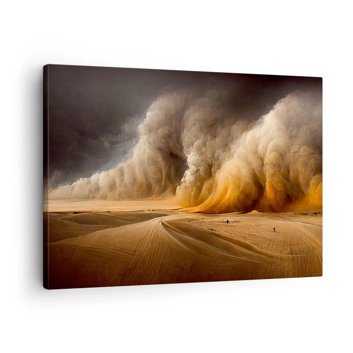 Canvas picture - Impressive sandstorm in the desert - 70x50cm - Rage of the Desert - Modern wall decoration for the living room and bedroom ARTTOR