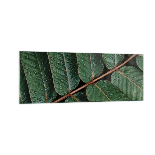 Glass picture - In Green Rhythm - 140x50 cm