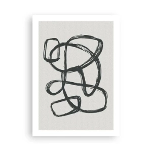 Poster - Abstract in Loops - 50x70 cm