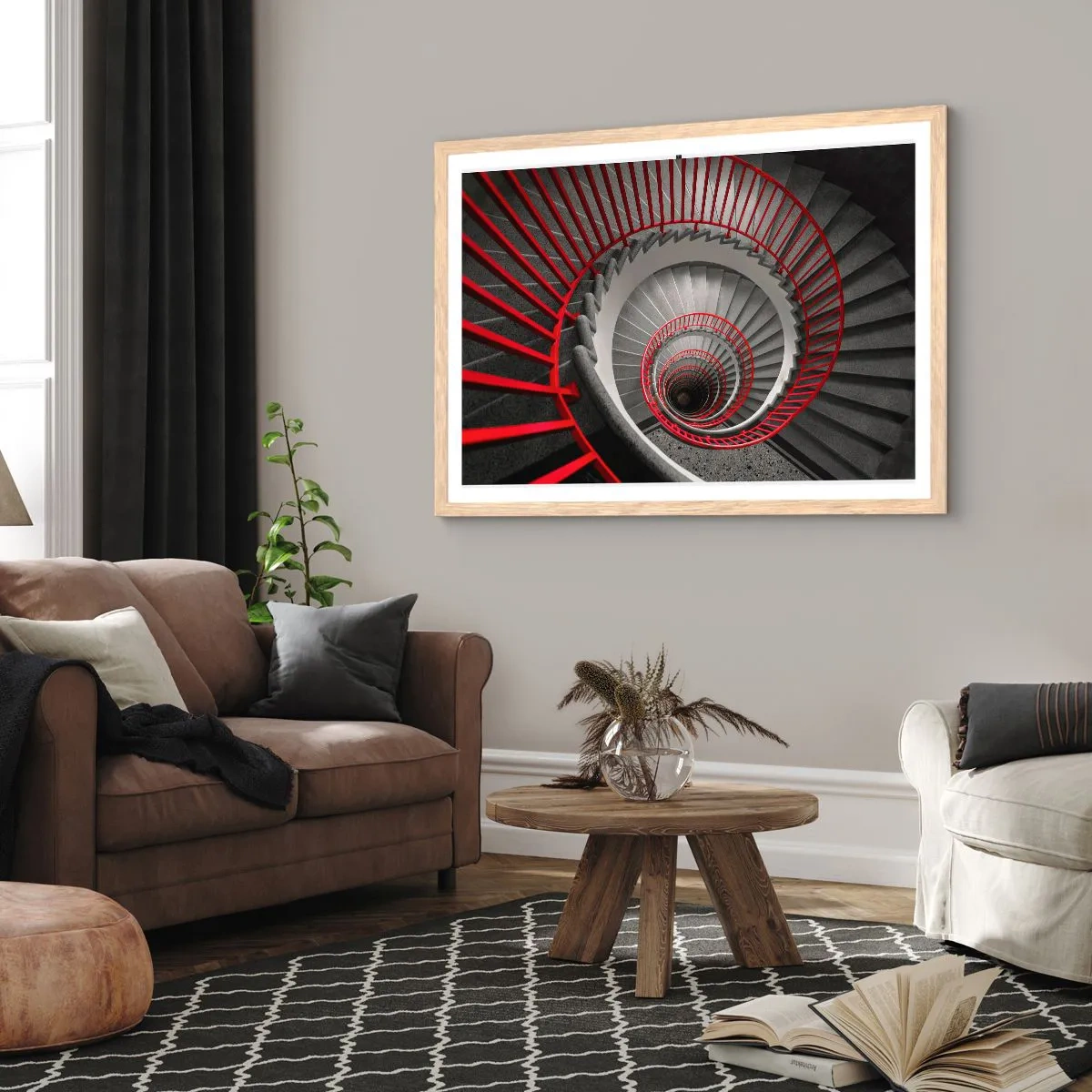 Poster in light oak frame - Games of Architecture - 91x61 cm