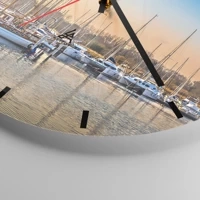 Clock face with lines