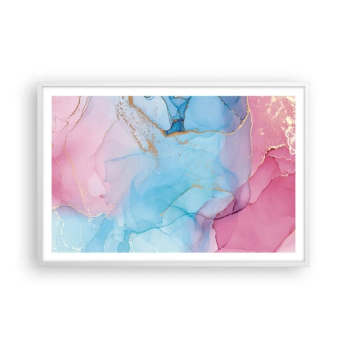 Poster in white frmae - Encounter and Permeation - 91x61 cm