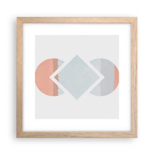 Poster in light oak frame - Situation Is Clear - 30x30 cm