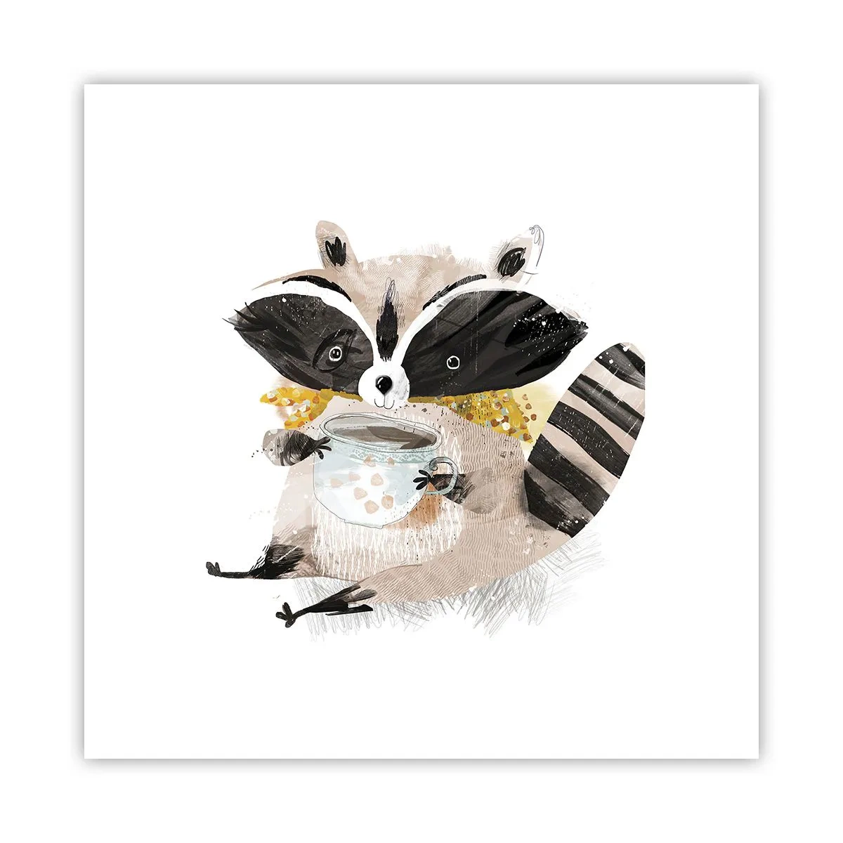 Poster - My Friend Raccoon - 50x50 cm