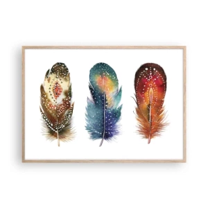 Poster in light oak frame - Rituals, Customs, Secrets - 100x70 cm