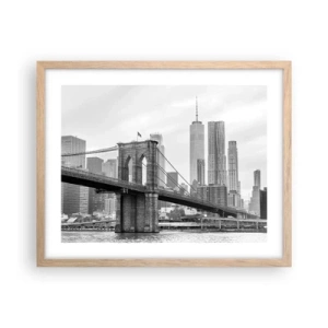 Poster in light oak frame - New York Style  - 50x40 cm