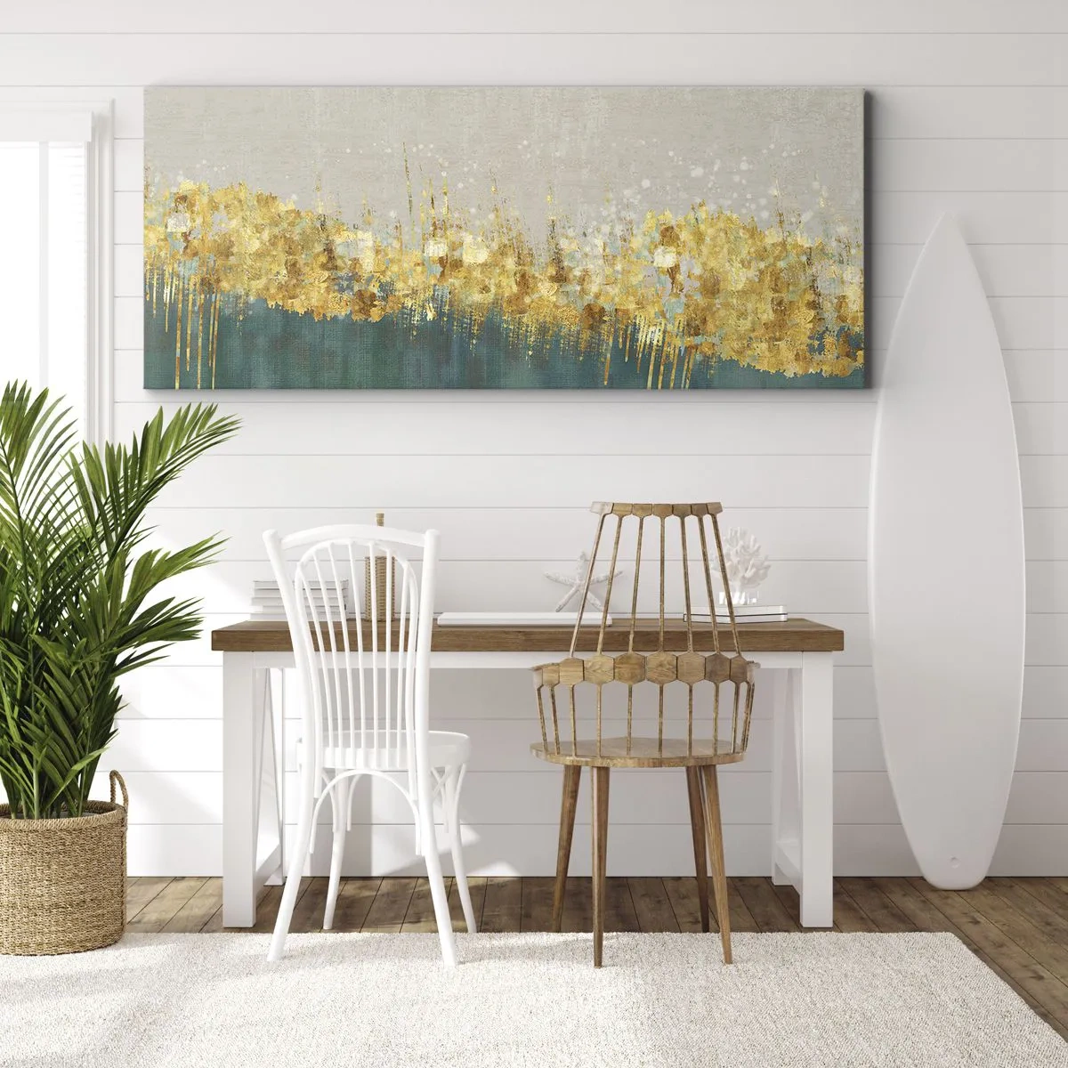 Canvas picture - Golden Border - 100x40 cm