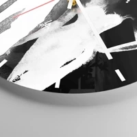 Clock face with lines