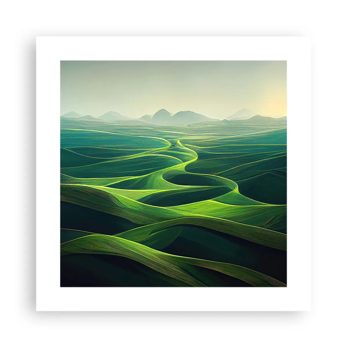 Poster - In Green Valleys - 40x40 cm