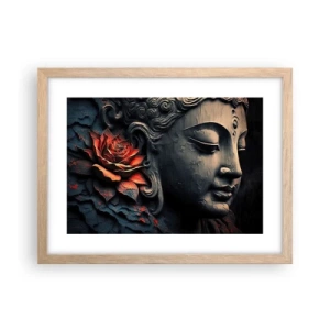 Poster in light oak frame - In Harmony with the World - 40x30 cm