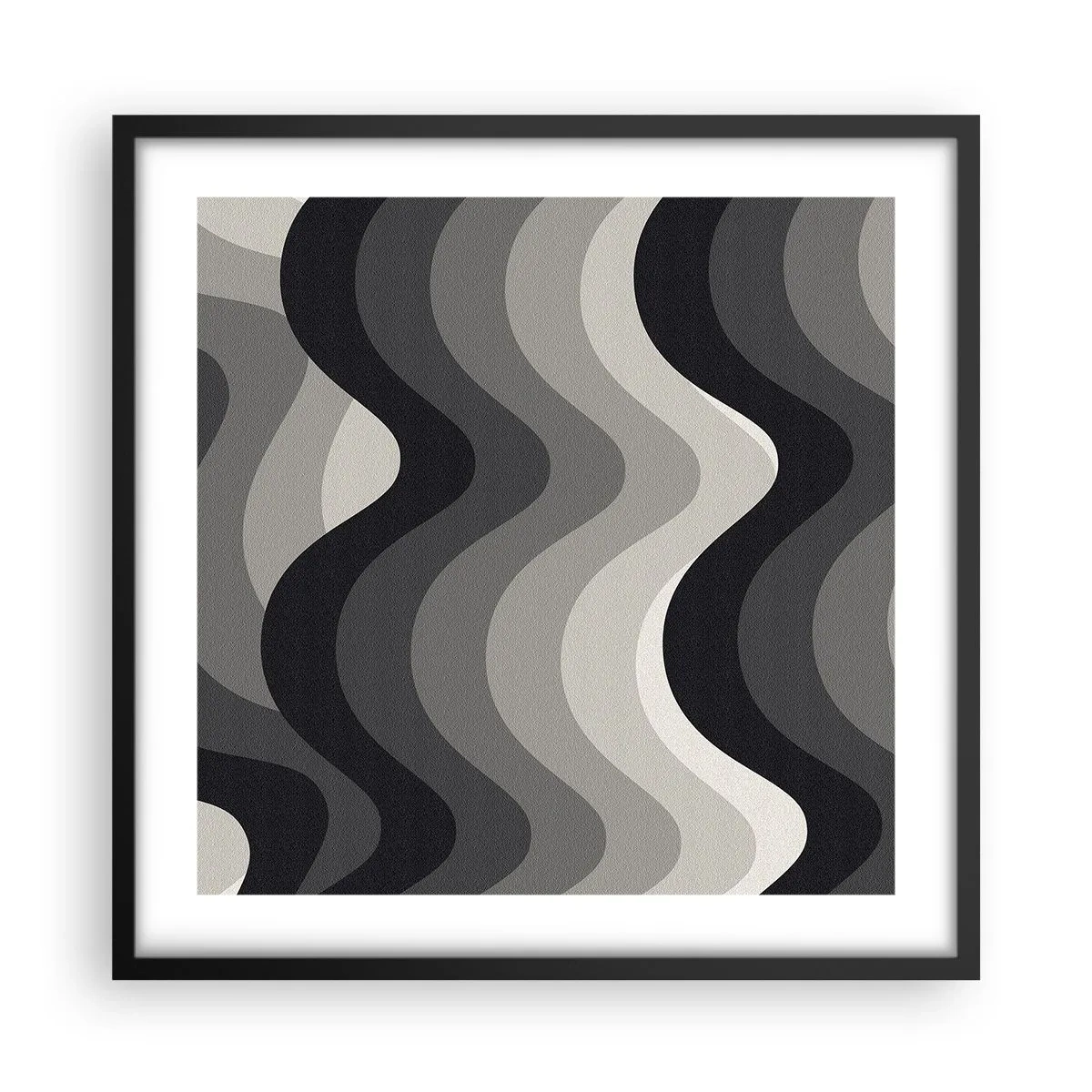 Poster in black frame - Wave after Wave - 50x50 cm