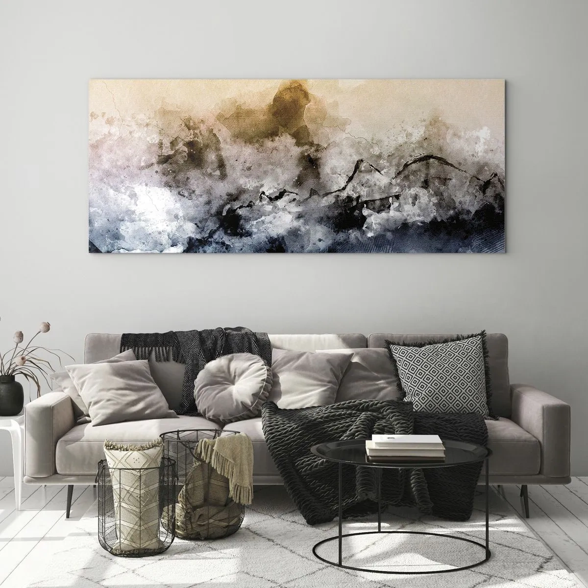 Glass picture - Drowned in Fog - 140x50 cm