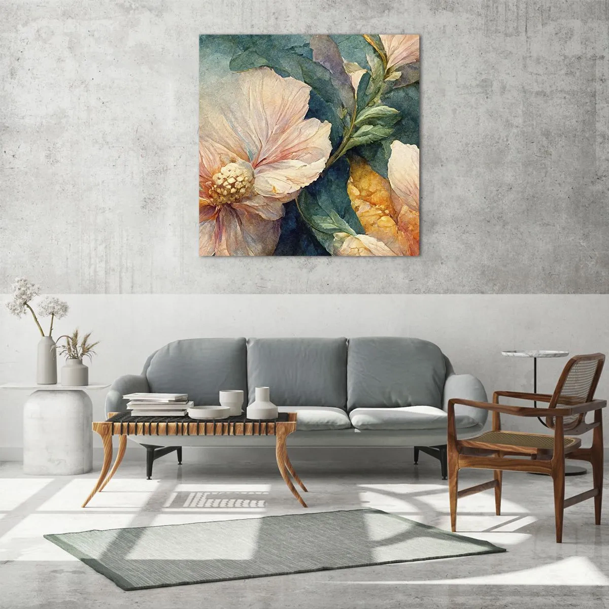 Glass picture - Sheer Subtelty - 60x60 cm