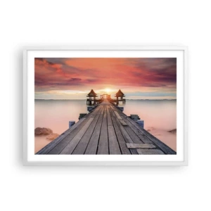 Poster in white frmae - Sunset on the East - 70x50 cm