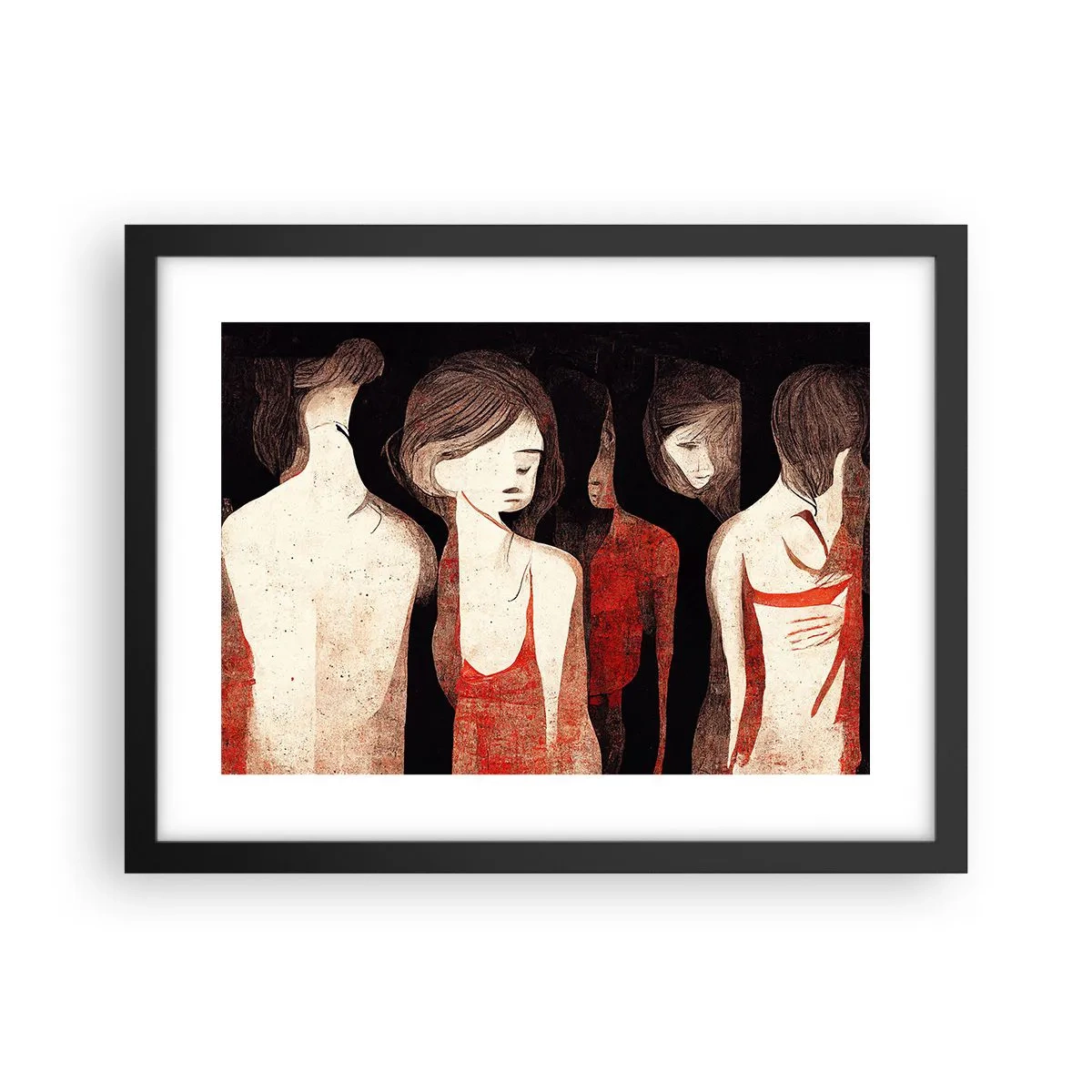 Poster in black frame - Madonnas from Darkness - 40x30 cm