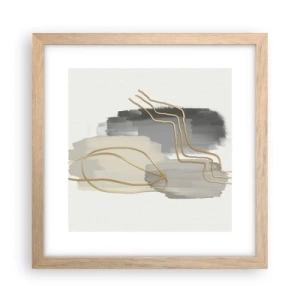 Poster in light oak frame - Persistance and Movement - 30x30 cm