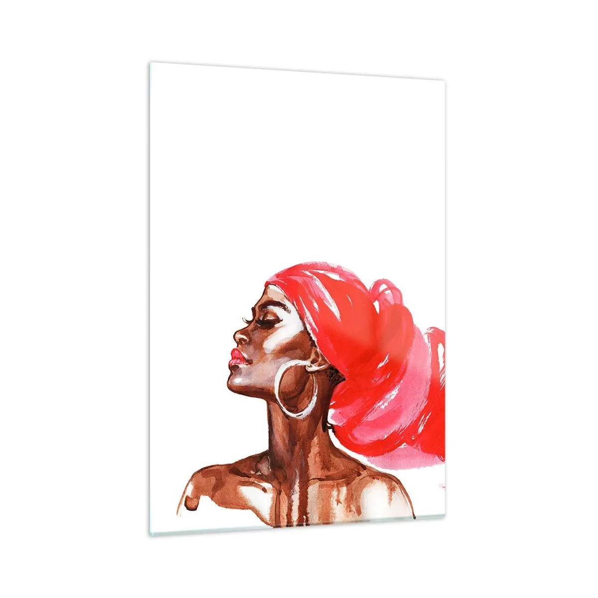 Glass picture - Ebony Beauty - 50x70 cm
