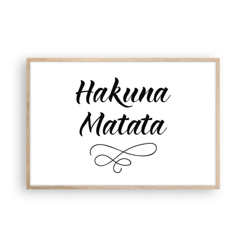 Poster in light oak frame - Best Advice - 91x61 cm