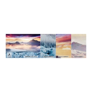 Photo Wallpaper Sample Premium Sand - Power and Purity of Nature - Landscape, Mountains, Winter - 100x30 cm
