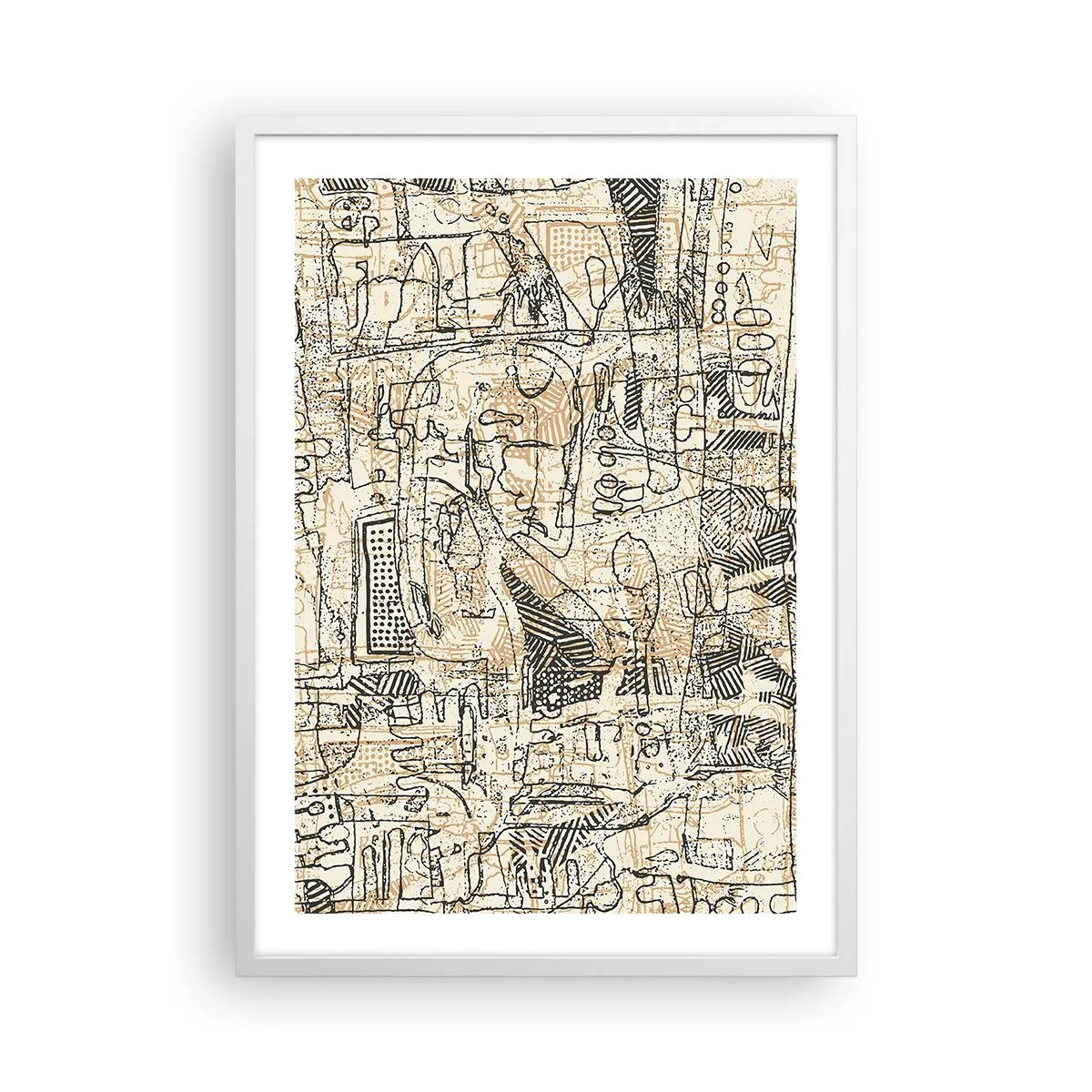 Poster in white frmae - Waiting to Be Decoded - 50x70 cm